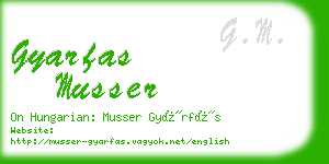 gyarfas musser business card